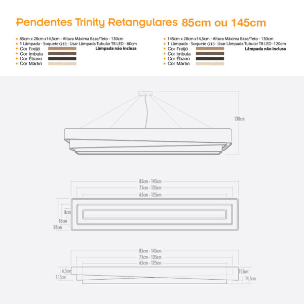 Pendente Trinity Retangular - Image 2