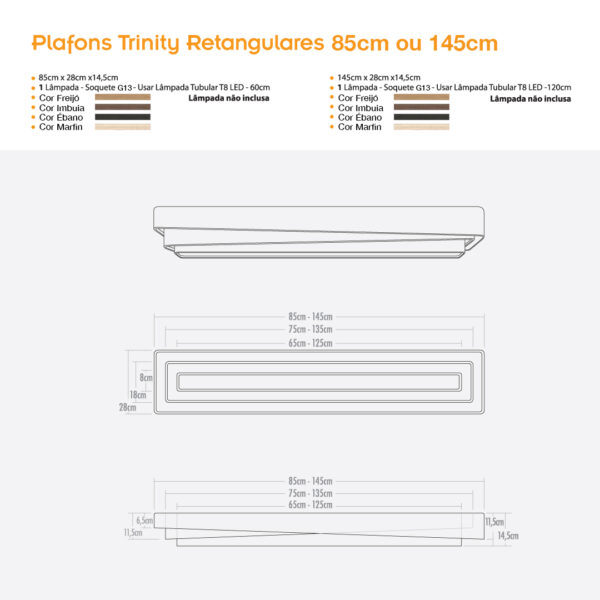 Plafon Trinity Retangular - Image 2