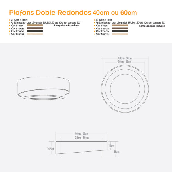 Plafon Doble Redondo - Image 2