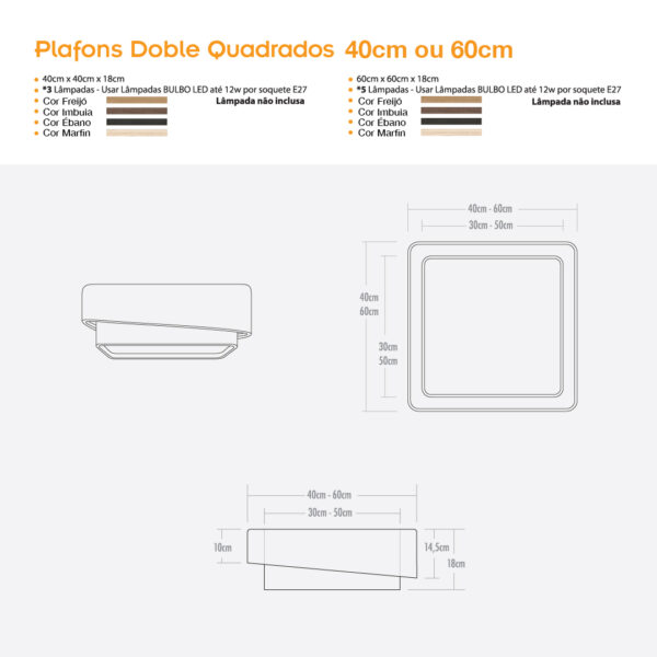 Plafon Doble Quadrado - Image 2