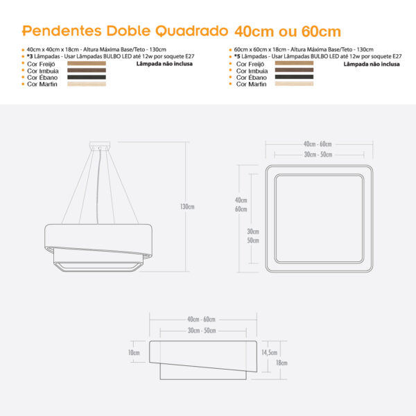 Pendente Doble Quadrado - Image 2