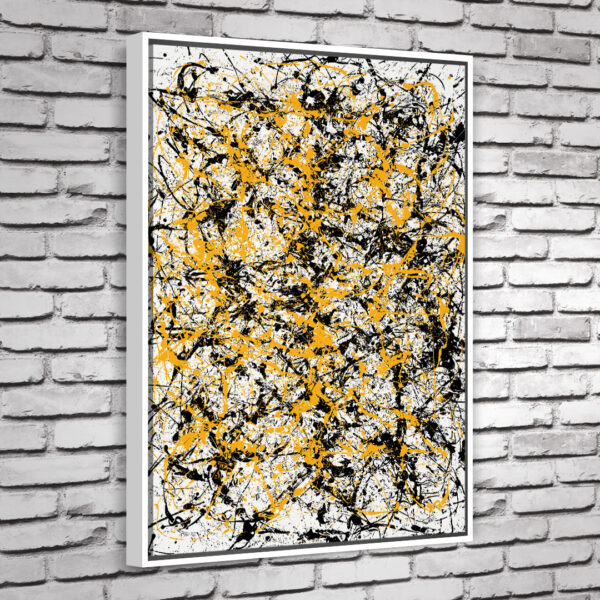 Quadro Black Yellow Splash Vertical - Image 3