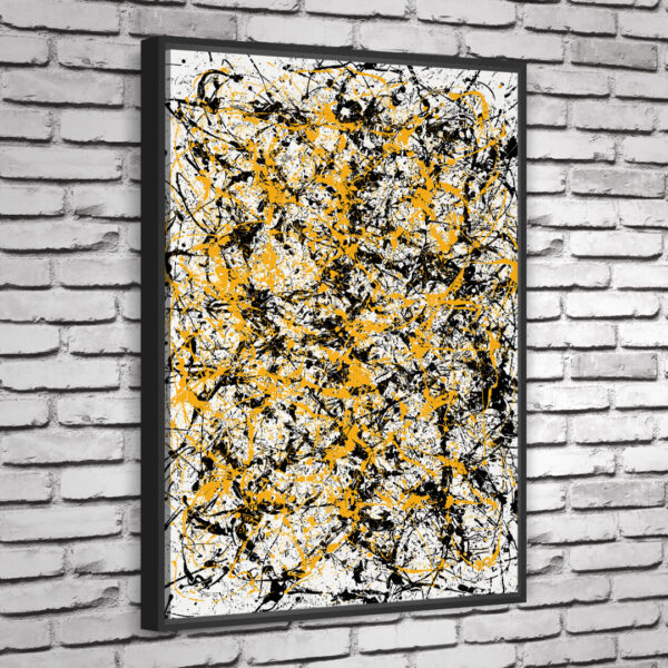 Quadro Black Yellow Splash Vertical - Image 6