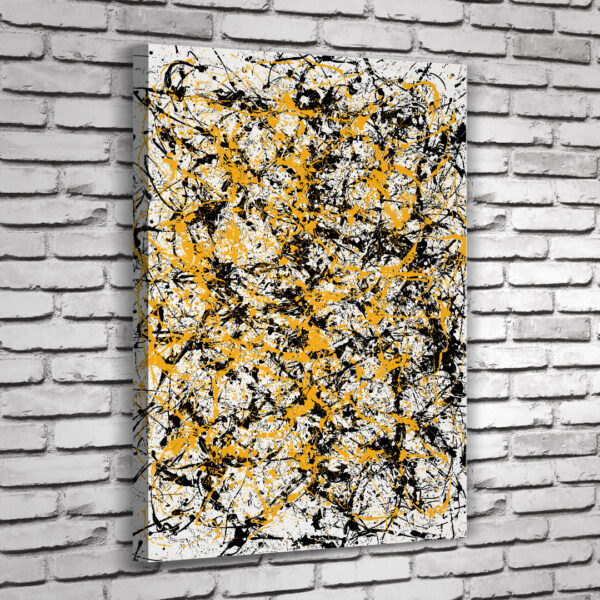 Quadro Black Yellow Splash Vertical - Image 7